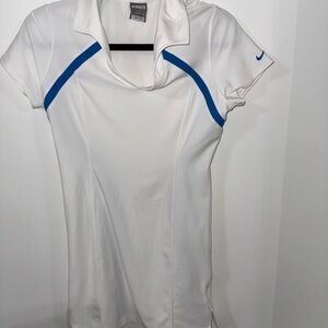 Nike White and Blue Fitted Polo golf/tennis dress